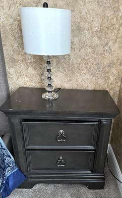 Dark gray dresser w/ matching nightstand