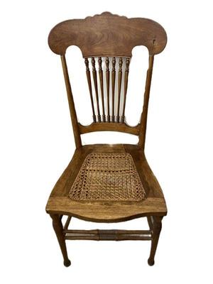 Antique Chair With Caned Seat