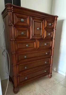 Tommy Bahama Style Queen Bedroom Set Tall Dresser