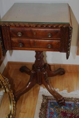 Early 1900's Empire style sewing stand 