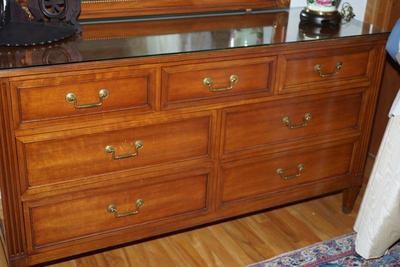 Kindel furniture double dresser part of set. selling first day as a set