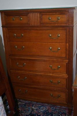 Kindel Highboy dresser , bedroom set to consist of double dresser with mirror, highboy , double bed and nightstand. Selling first day of...