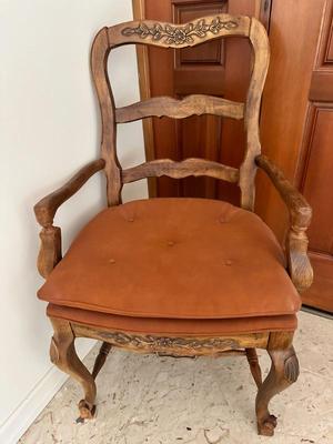 Antique French ladder back chair