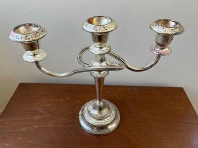 Twisted Arm Silverplate Candlestick