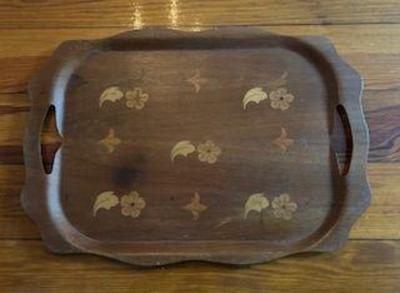 Walnut Inlaid Tray