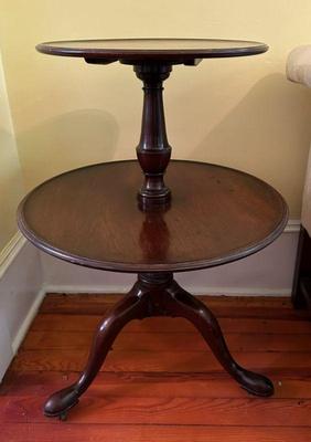 Mahogany Two Tier Side Table
