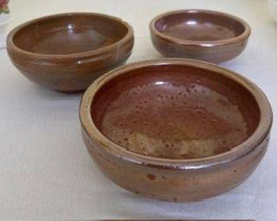 Handmade pottery bowls