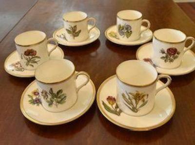 Royal Worcester Demitasse Cups & Saucers