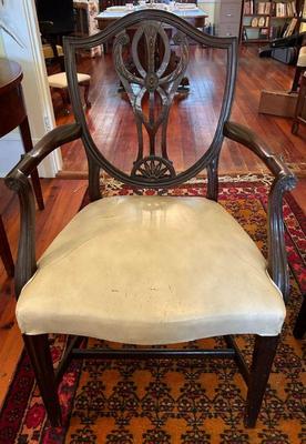 Set of 7 Antique Shield back Chairs