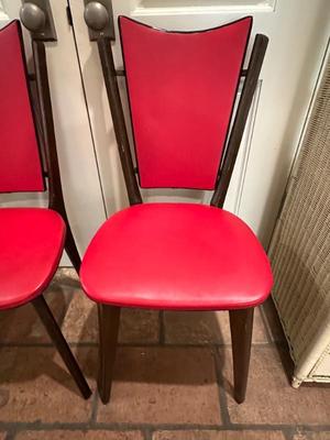 MCM leather chairs, set of six