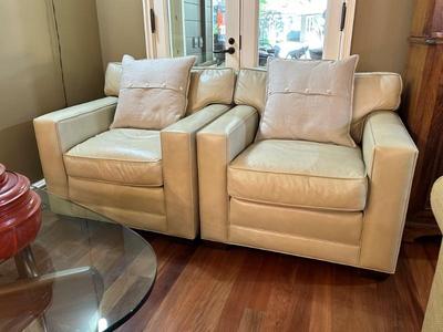 Leather armchairs