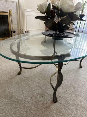 Glass coffee table