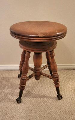 Antique piano stool