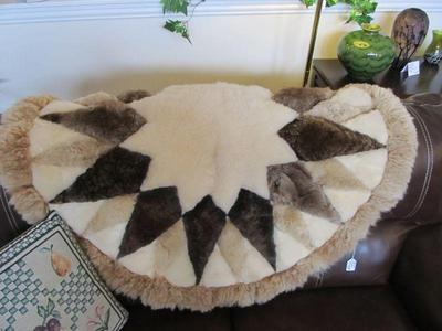 Alpaca fur rug