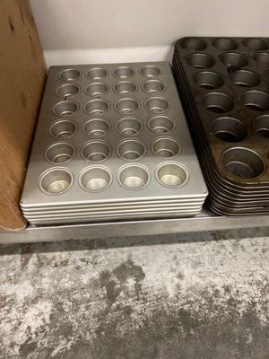 Various cupcake baking pans