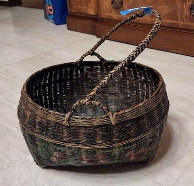 Old Chinese painted basket
