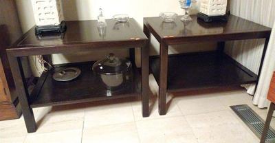 pair late MCM side tables