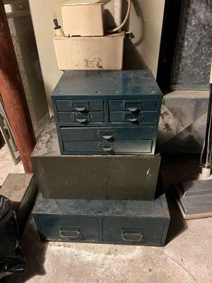 Vintage Steel Parts / Shop Boxes $40-$60