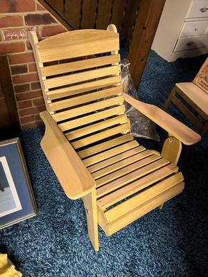 Solid Wood Adirondack Chair - Like New $100