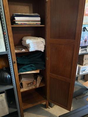 Antique storage cabinet (open)