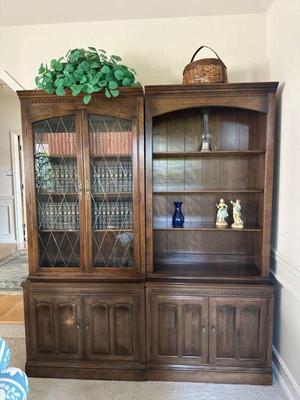 Ethan Allen bookshelves with cabinets