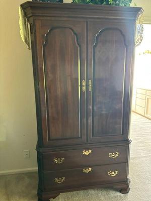 Ethan Allen Georgian Court Cherry armoire (closed)