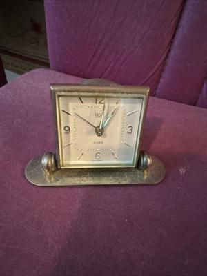 Vintage Elgin Brass Mantle Travel Clock