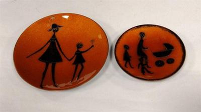 DE PASSILLE SYLVESTRE ENAMELED METAL PLATES