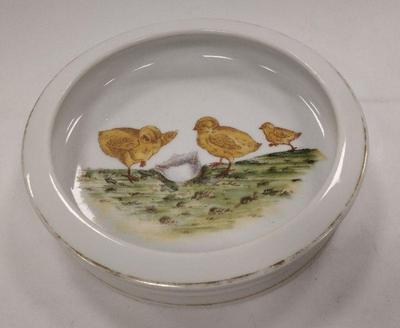 ANTIQUE BABY DISH - CHICKS