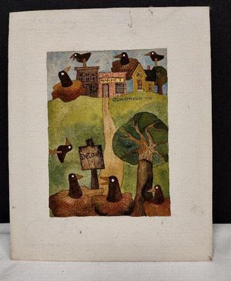 TISH EPPERSON 1978 SMALL WATERCOLOR, PNW ARTIST