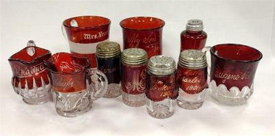 RUBY FLASH SOUVENIR GLASS