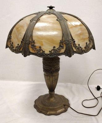 antique slag glass lamp shade