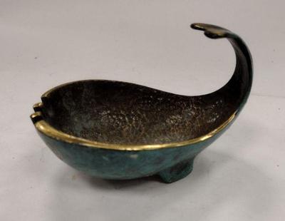 MID CENTURY PAL BELL BRASS WHALE ASHTRAY