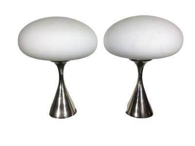 Pair of Laurel "Mushroom" table lamps