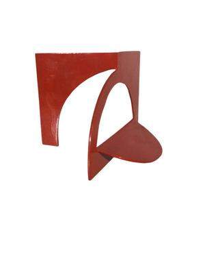 Modern Red Metal Sculpture