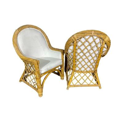 Jean Royere Style Bamboo Chairs