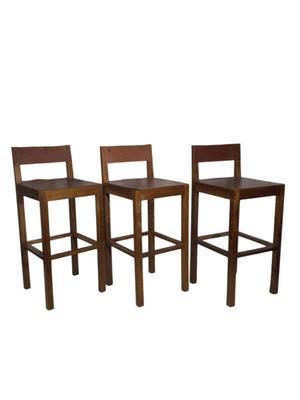 Set of 3 Organic Modern Barstools