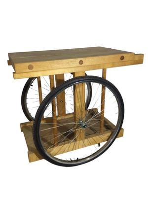 Bill Sanders Bicycle Wheel Bar Cart