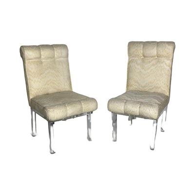 Set of 6 Vladimir Kagan Style Lucite Dining Chairs 