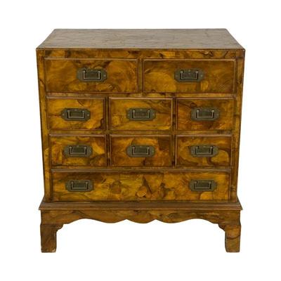 Italian Burled Campaign Style Chest