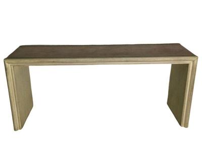 Maison Jansen Style Leather Top Console