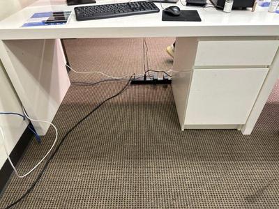 White executive desks