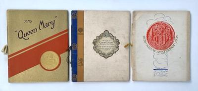 Vtg. Steam ship brochures including 1934 RMS Queen Mary