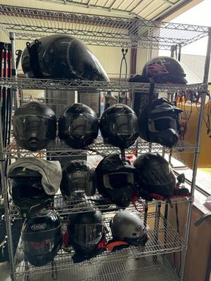 Motorcycle Helmet Rack