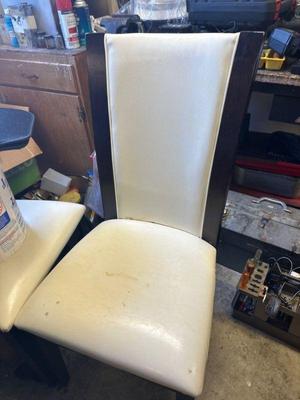 White leather Chairs - 3