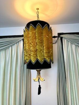 Vintage Crushed Velvet Swag Light