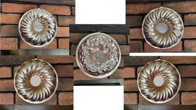 Five Copper Bundt Cake Pans
