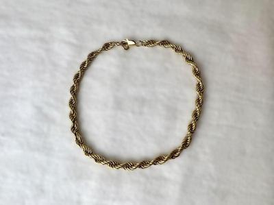 14k Gold Rope Chain Bracelet