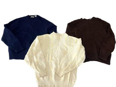 Trio Of Westchester Classics Sweaters Wool & Cotton
