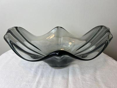 Vintage Viking Glass Charcoal Bowl